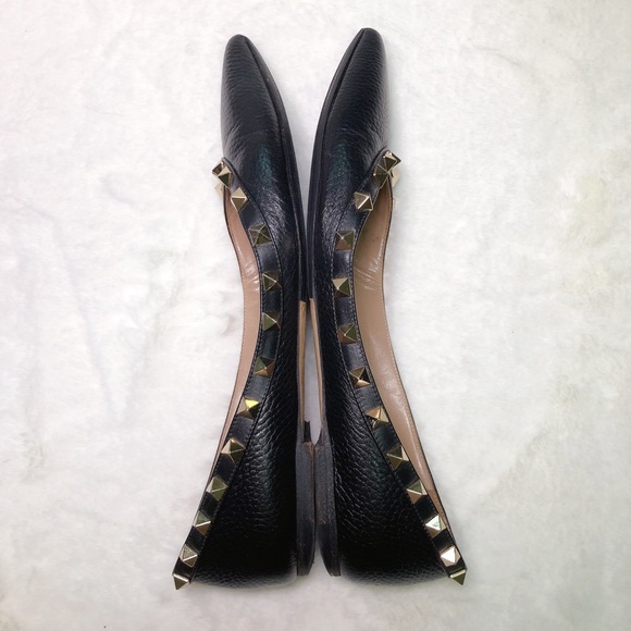 ❤️SOLD❤️Valentino rockstud balle flats black 38 - Picture 4 of 9
